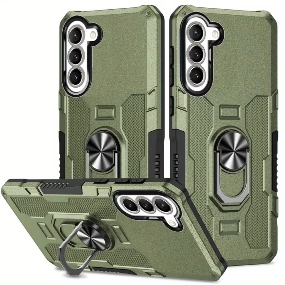 Samsung Galaxy Phone Case Magnetic 360* Rotating Ringstand Unisex Army Green